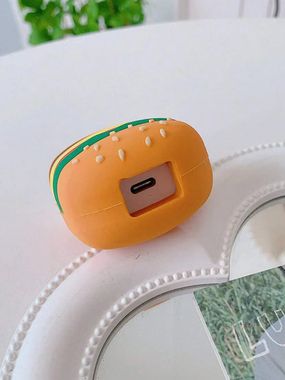 Iphone Charger Case Cover - Burger - 4 Piece Set (With Wire Protector)