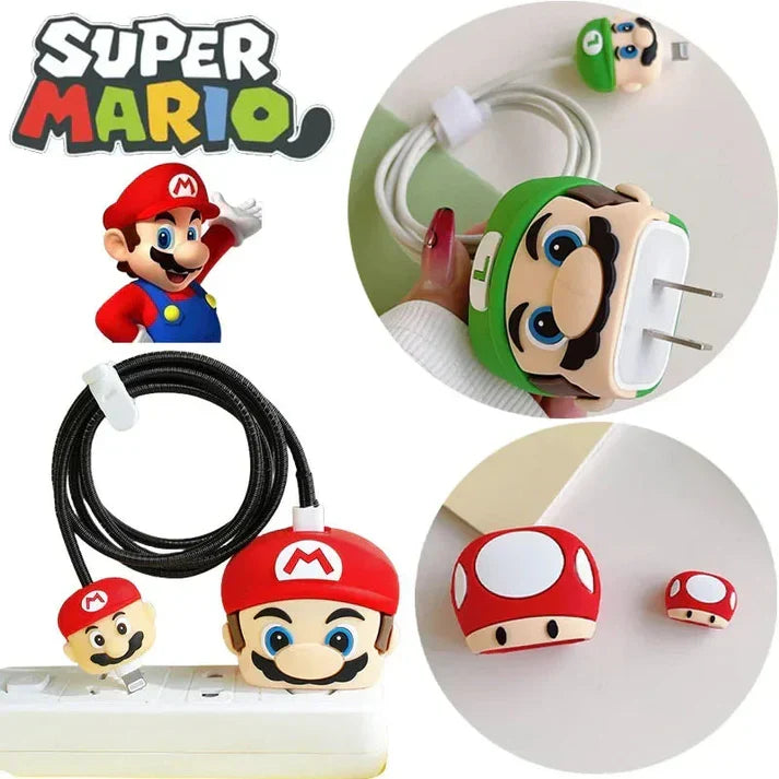 Iphone Charger Case Cover - Super Mario Bros Green - 4 Piece Set