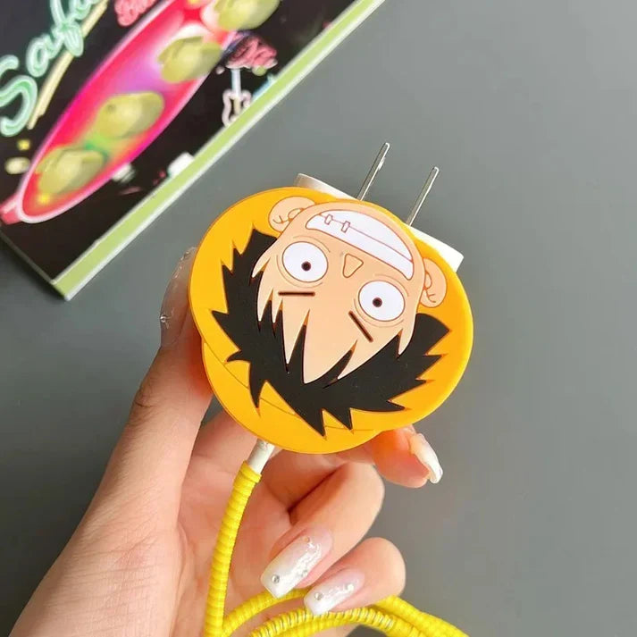 Iphone Charger Case Cover - 1 Piece Luffy - 4 Piece Set (With Wire Protector)