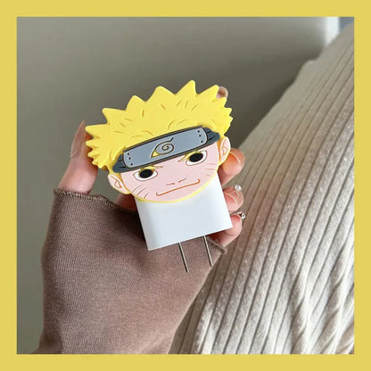 Iphone Charger Case Cover - Naruto & Kakashi - 4 Piece Set (With Wire Protector)