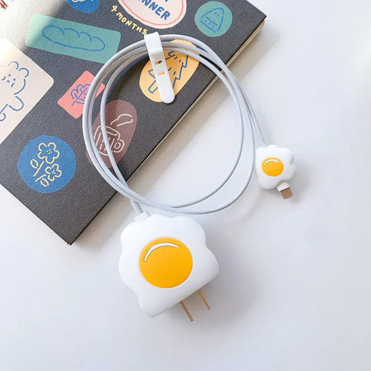 Iphone Charger Case Cover - Eggs - 4 Piece Set