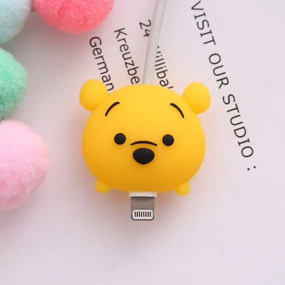 Iphone Charger Case Cover - Winnie The Pooh - 4 Piece Set (With Wire Protector)
