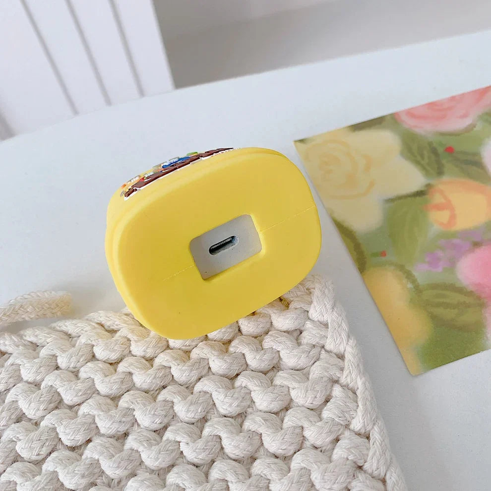 Iphone Charger Case Cover - Yellow M&Ms- 4 Piece Set (With Wire Protector)